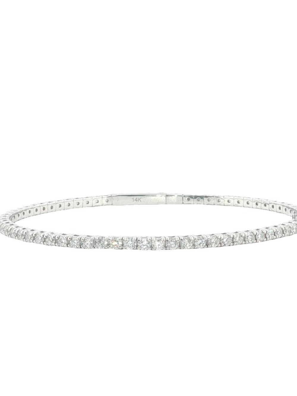 14K Lab Grown Diamond 3.00ct Flex Bangle